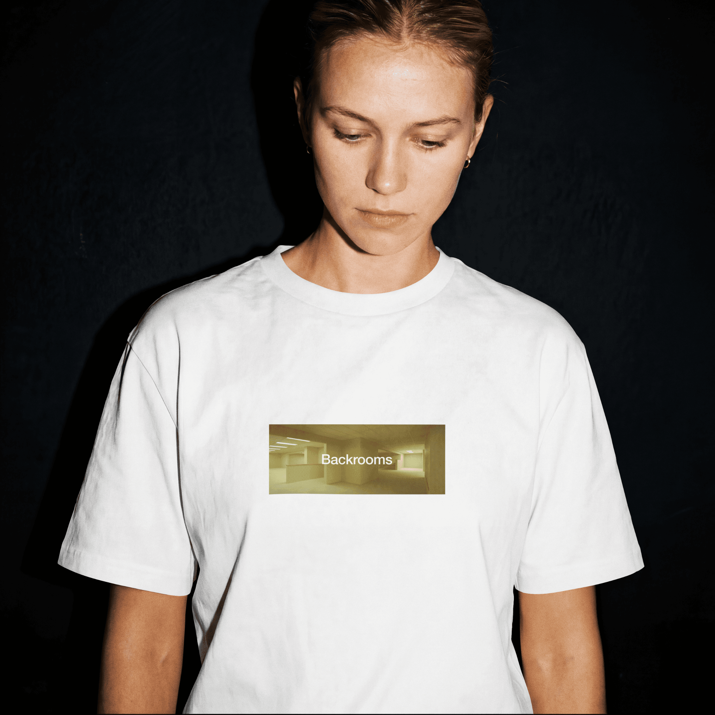 Panoramic Backrooms T-shirt — White, image 2 of 3